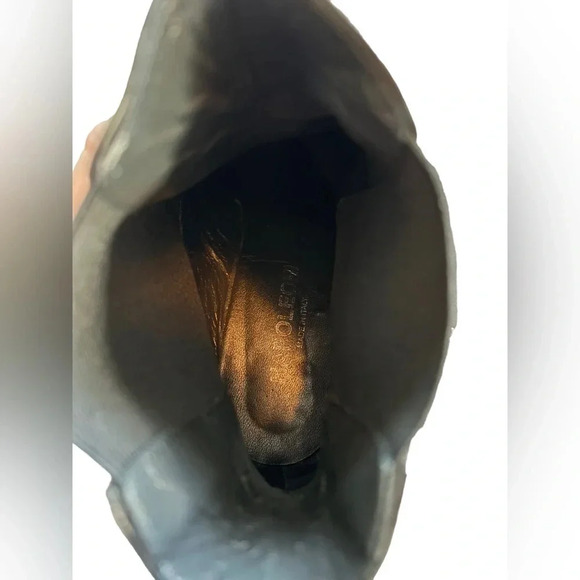 NAPOLEONI Italian Leather Studded Chunky Heel Chelsea Bootie Size 38 8 - Picture 9 of 9